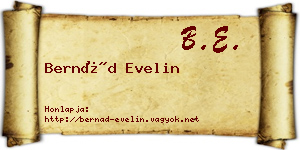 Bernád Evelin névjegykártya